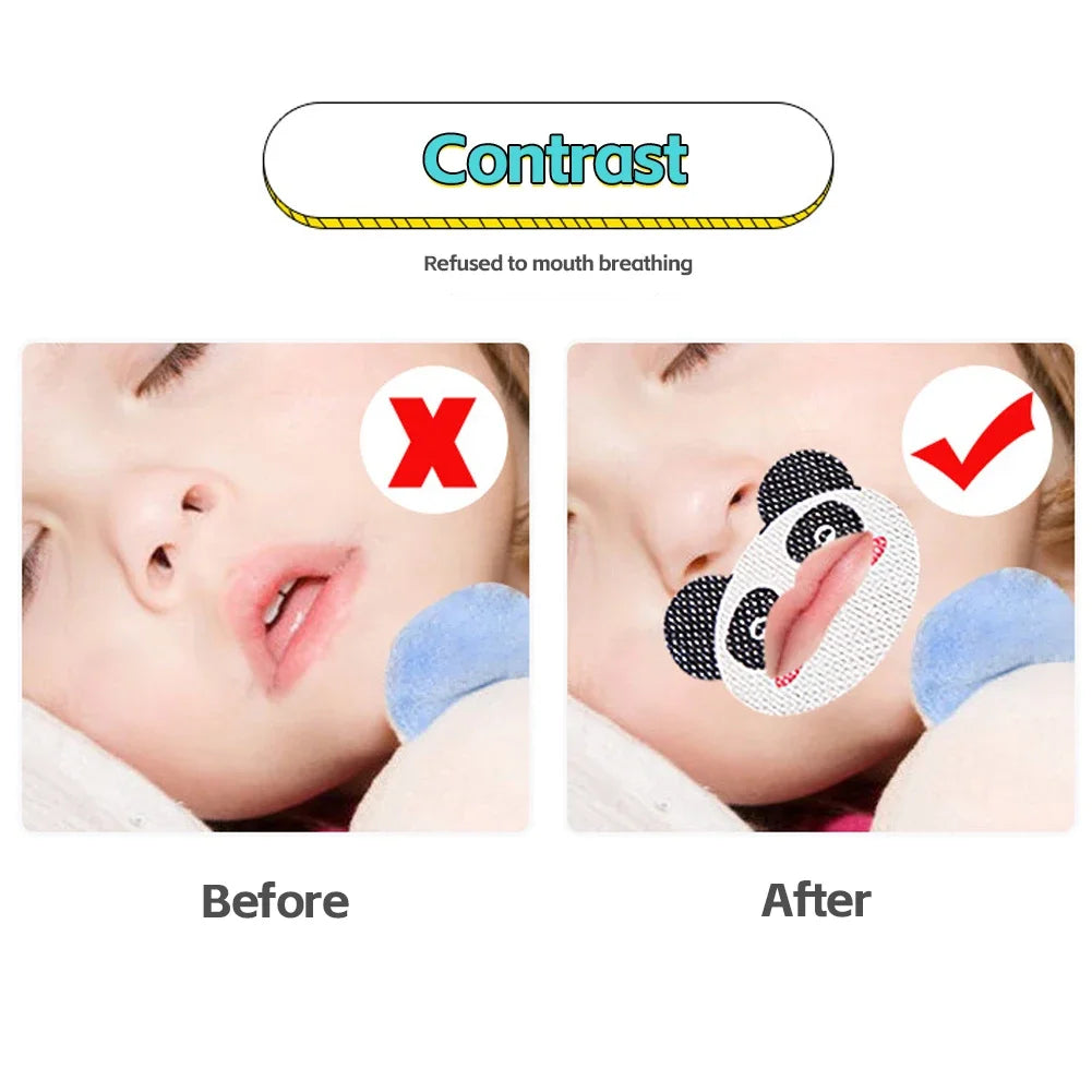 Cartoon Mouth Breathing Stickers for Kids – 30pcs