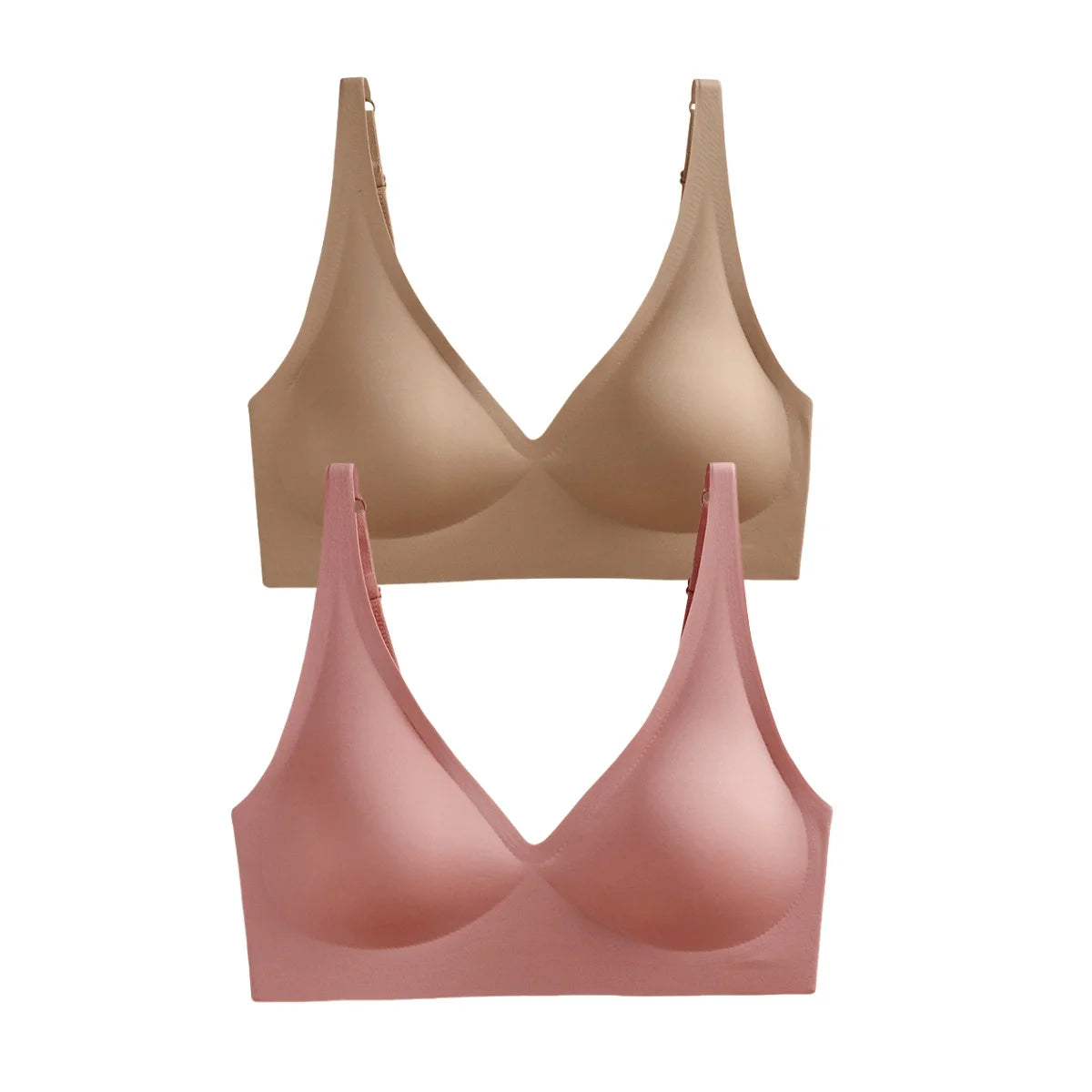 Seamless Wireless Push-Up Bra – 2-Pack