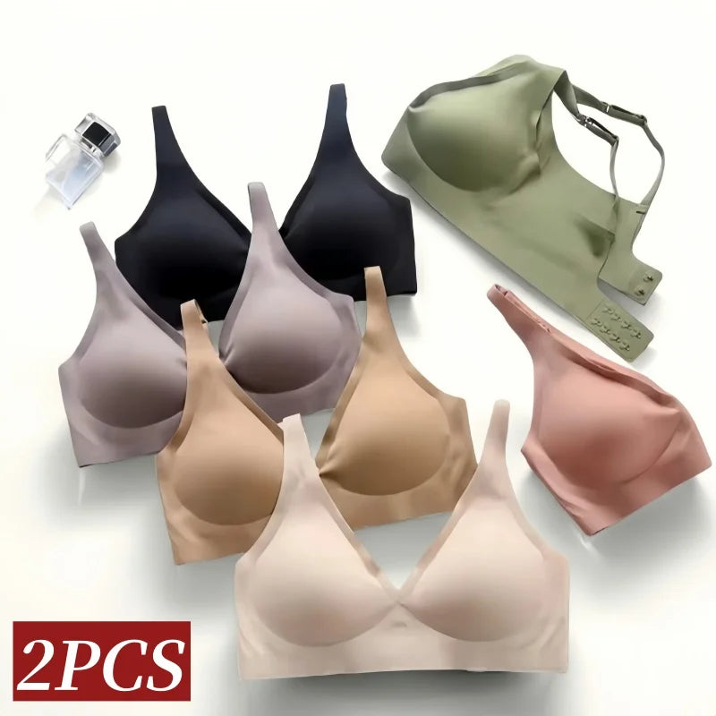 Seamless Wireless Push-Up Bra – 2-Pack