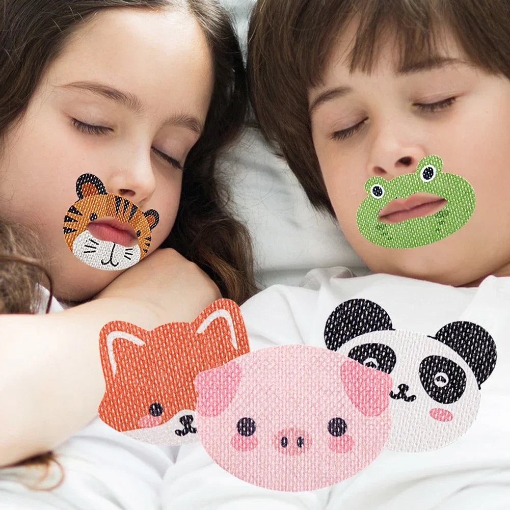 Cartoon Mouth Breathing Stickers for Kids – 30pcs